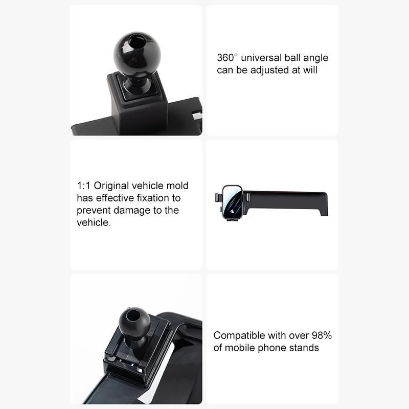 Car Screen Phone Holder Mount with Extension Arm(Black)