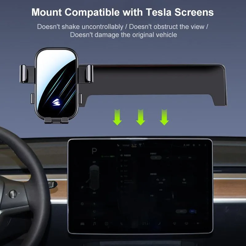 Car Screen Phone Holder Mount with Extension Arm(Black)