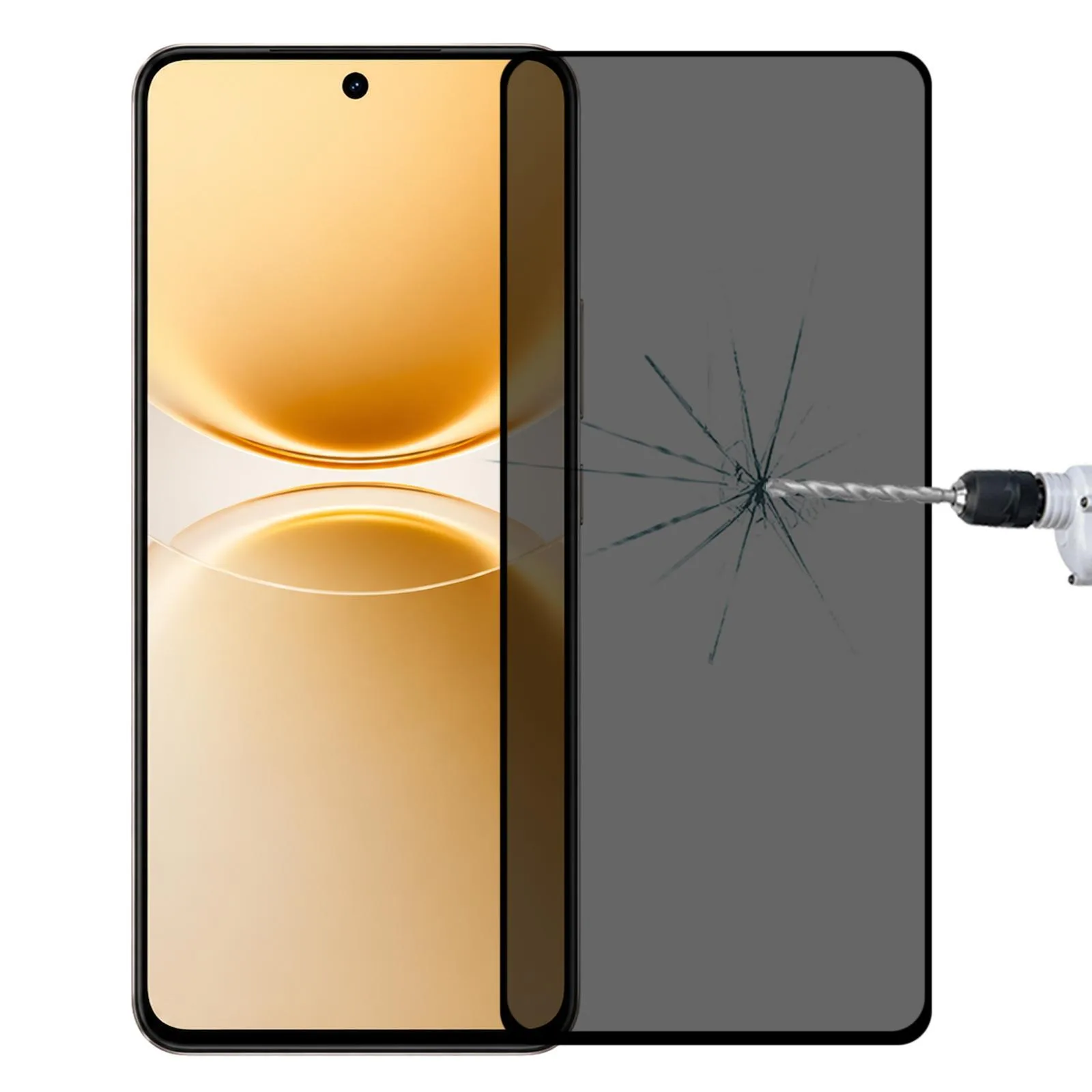 Full Cover Anti-peeping Tempered Glass Film, Support Fingerprint Unlocking