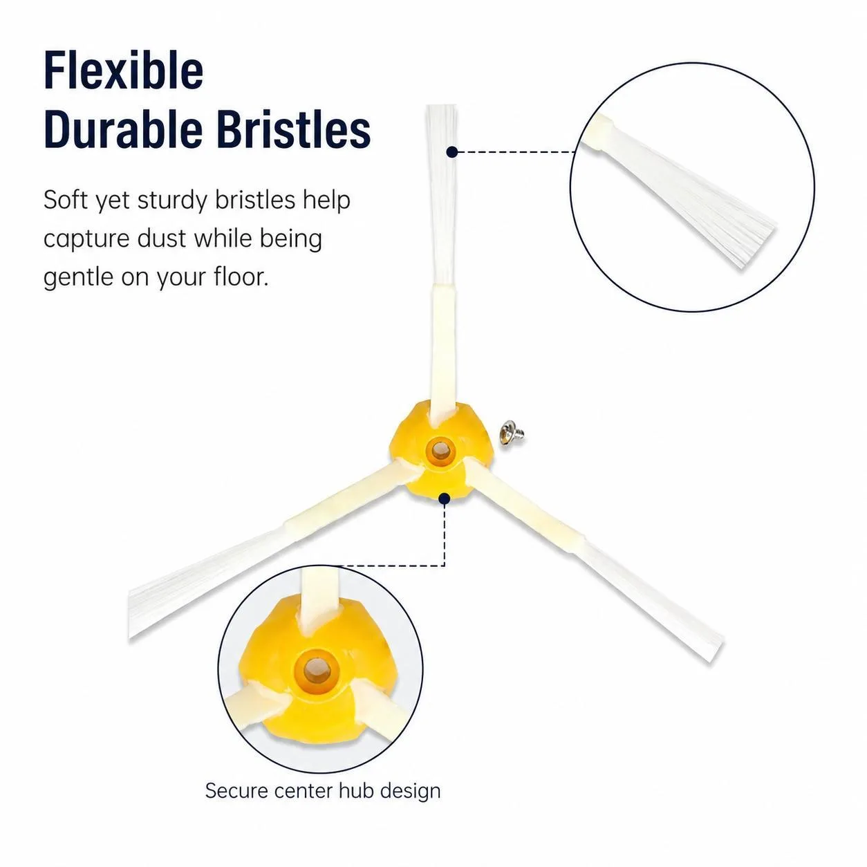 For iRobot 7 Series / 6 Series / 5 Series Robot Vacuum Cleaner Replacement Parts, Triangle Side Brush