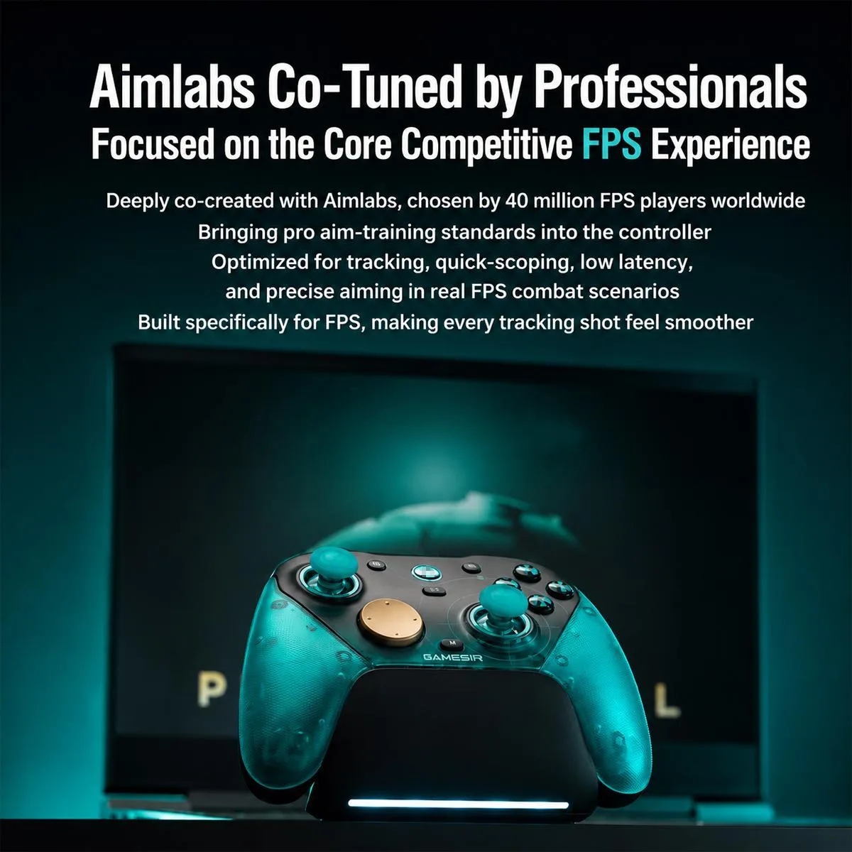 GameSir G7 Pro 8K Aimlabs Edition Tri-Mode Wireless Game Controller(Gradient Blue)
