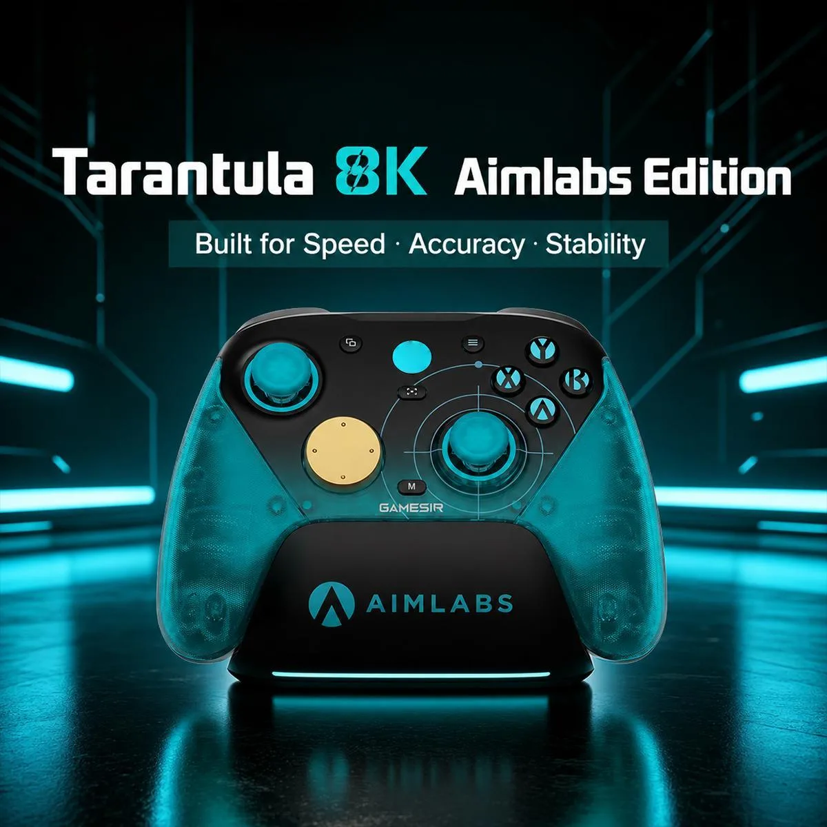 GameSir G7 Pro 8K Aimlabs Edition Tri-Mode Wireless Game Controller(Gradient Blue)