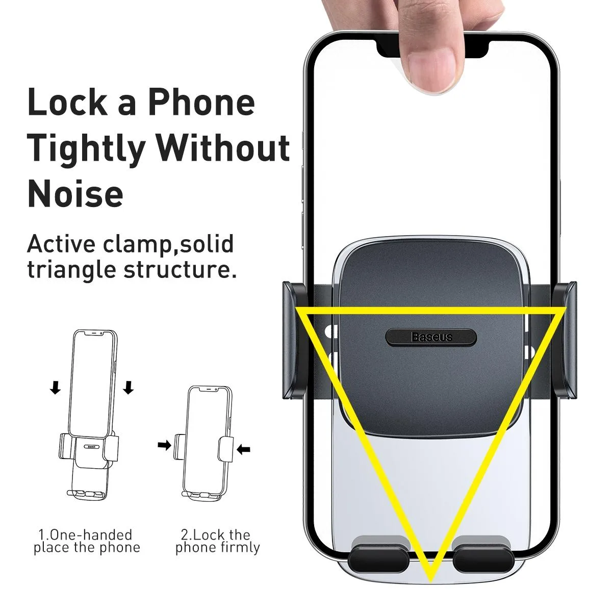 Baseus SUYK000101 Easy to Control Clamping Car Phone Holder Outlet Version