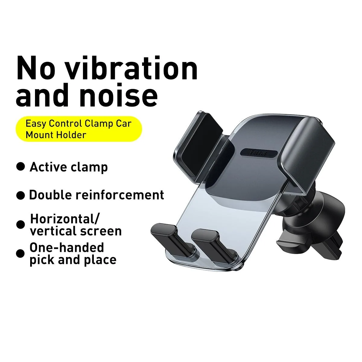 Baseus SUYK000101 Easy to Control Clamping Car Phone Holder Outlet Version