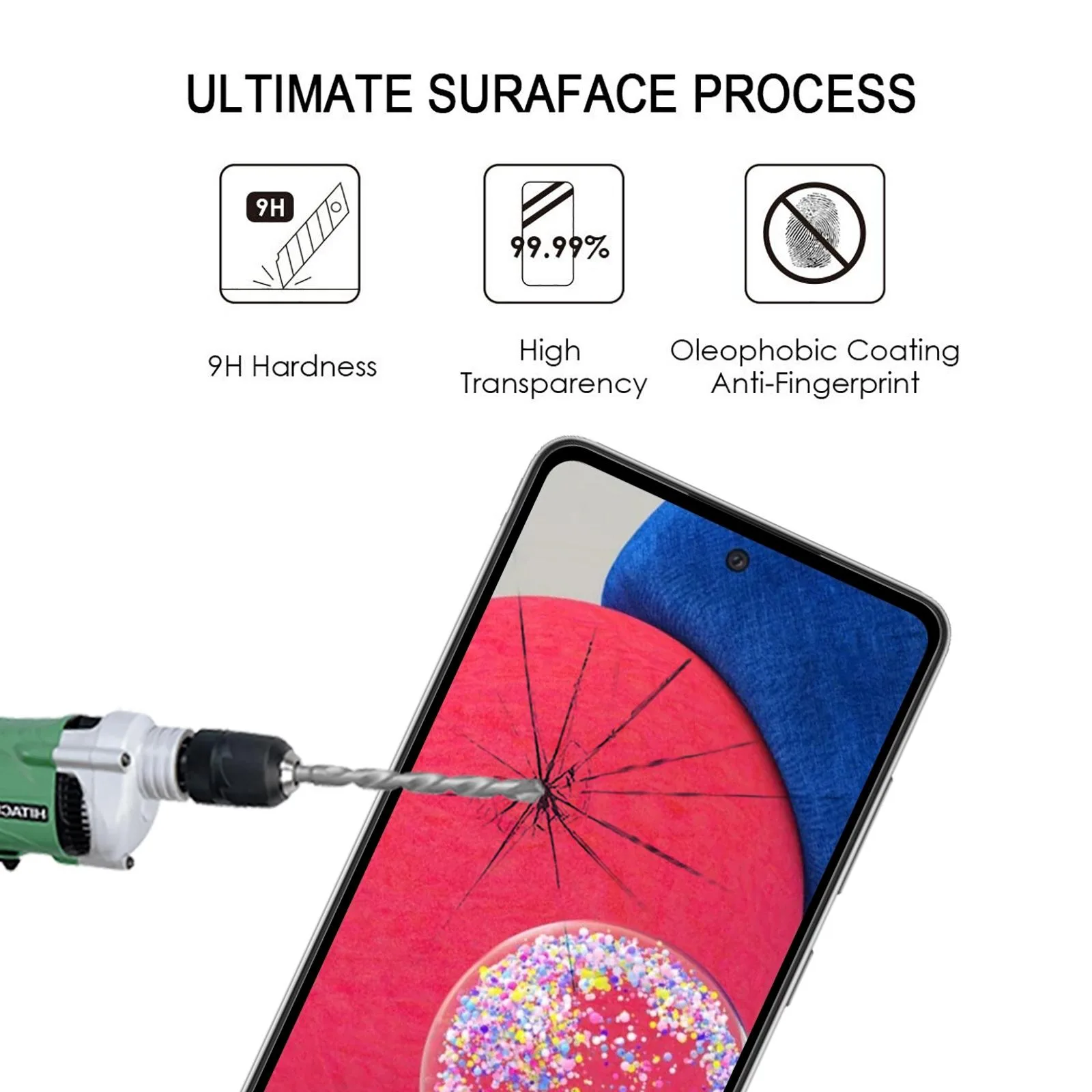 For Samsung Galaxy A52s 5G Full Glue Full Cover Screen Protector Tempered Glass Film