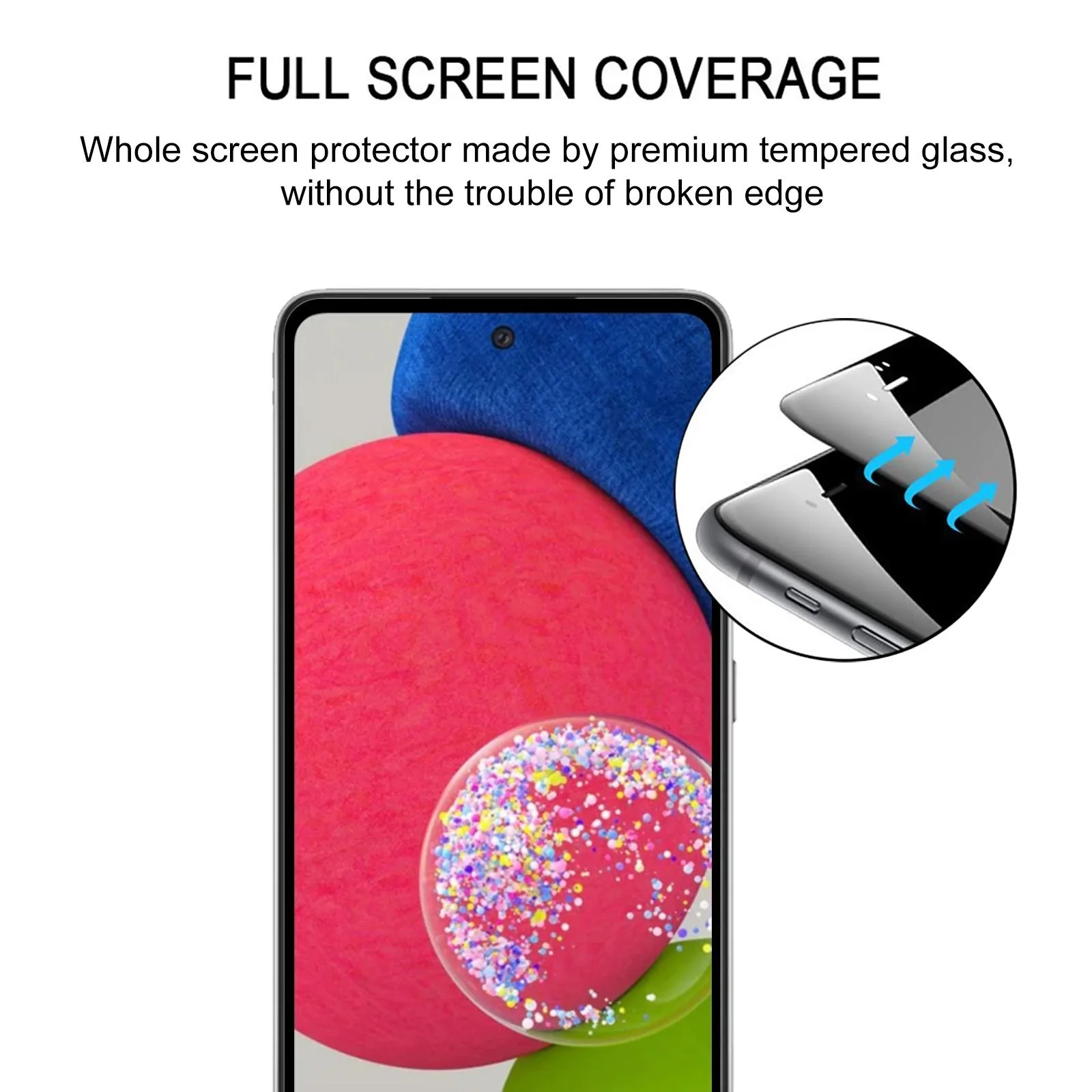 For Samsung Galaxy A52s 5G Full Glue Full Cover Screen Protector Tempered Glass Film