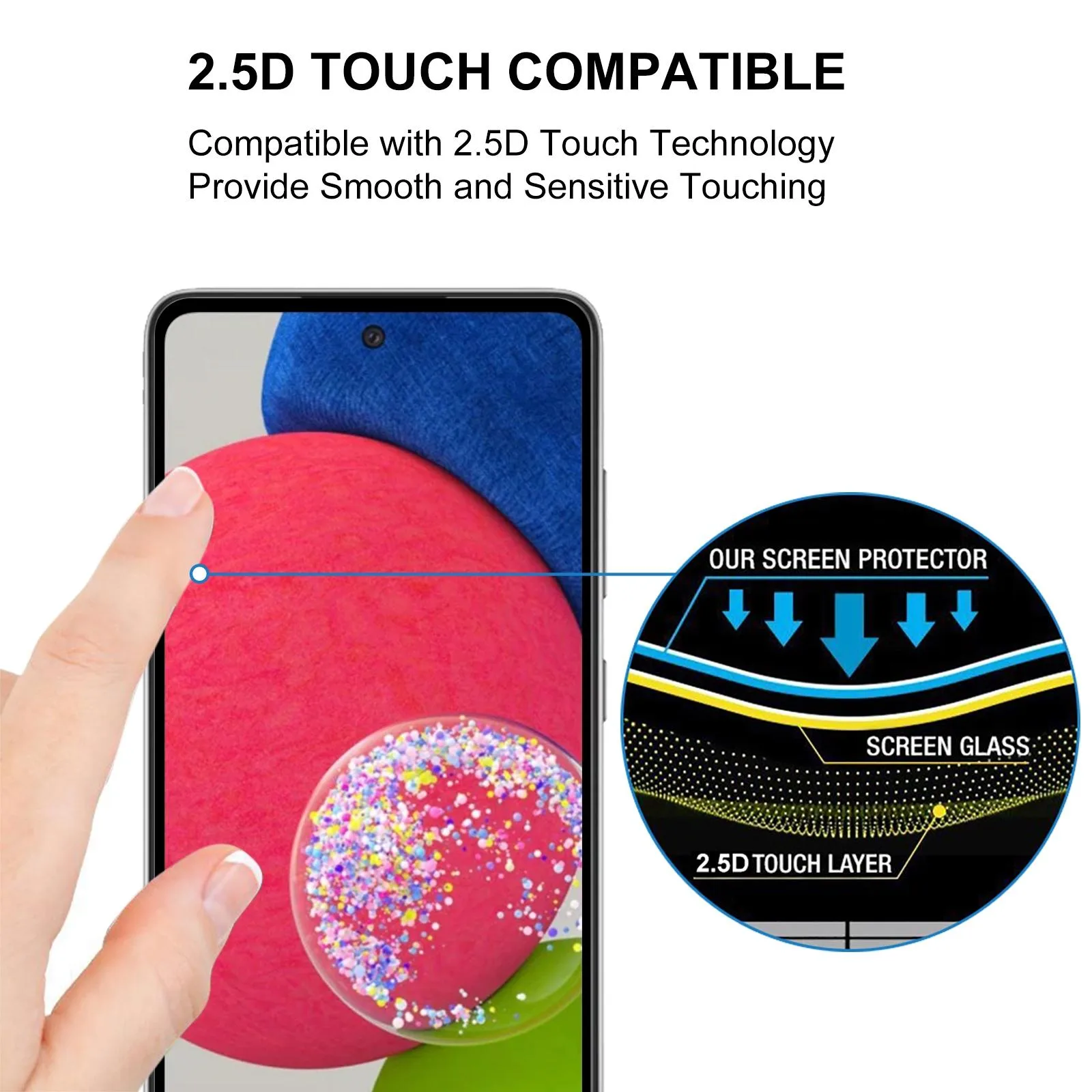 For Samsung Galaxy A52s 5G Full Glue Full Cover Screen Protector Tempered Glass Film