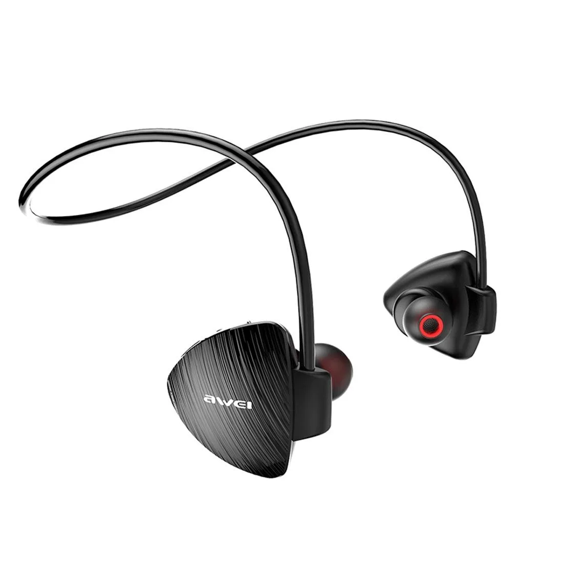 Outdoor Sports IPX4 Waterproof Anti-sweat Fashion After Hanging Design Stereo Bluetooth Earphone(Black)