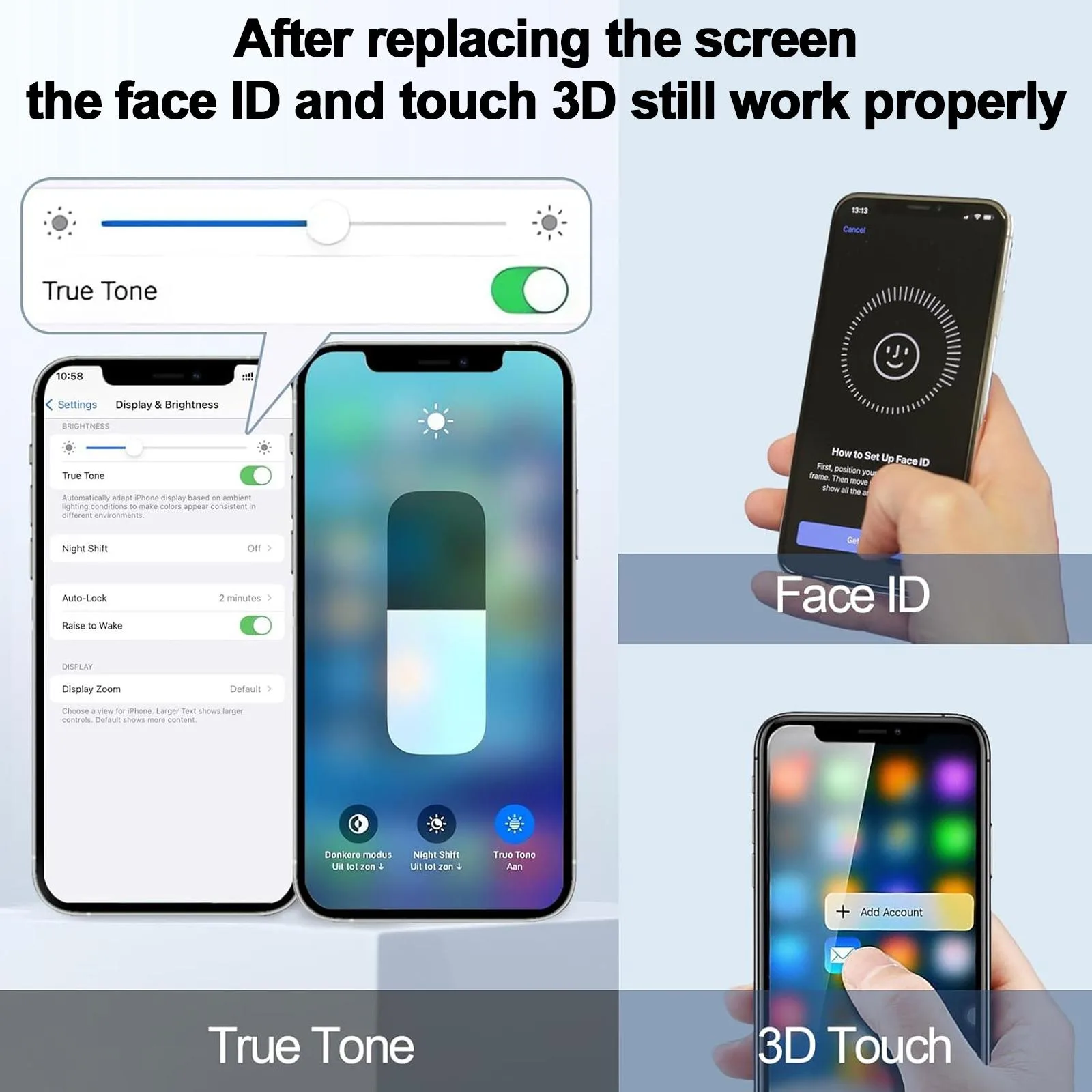 JK incell LCD Screen for iPhone XS(Black)