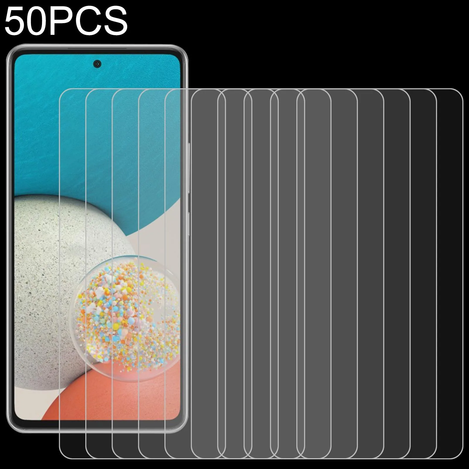 50 PCS 0.26mm 9H 2.5D Tempered Glass Film For Samsung Galaxy A53