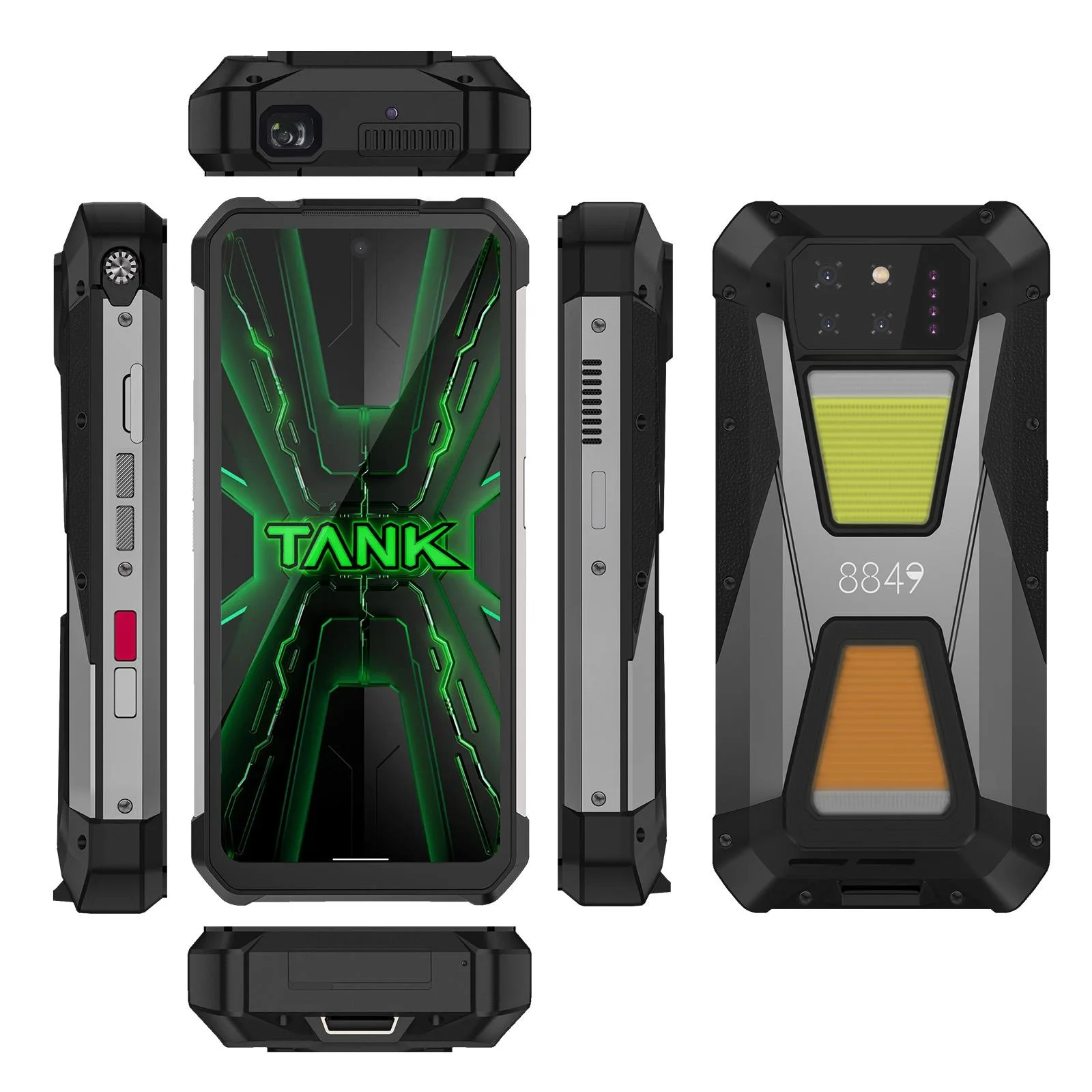 [HK Warehouse] Unihertz 8849 Tank 3S Night Vision Projector Rugged Phone, 12GB+256GB, 6.79 inch Android 14 Dimensity 8200 Octa Core, Network: 5G (Black)
