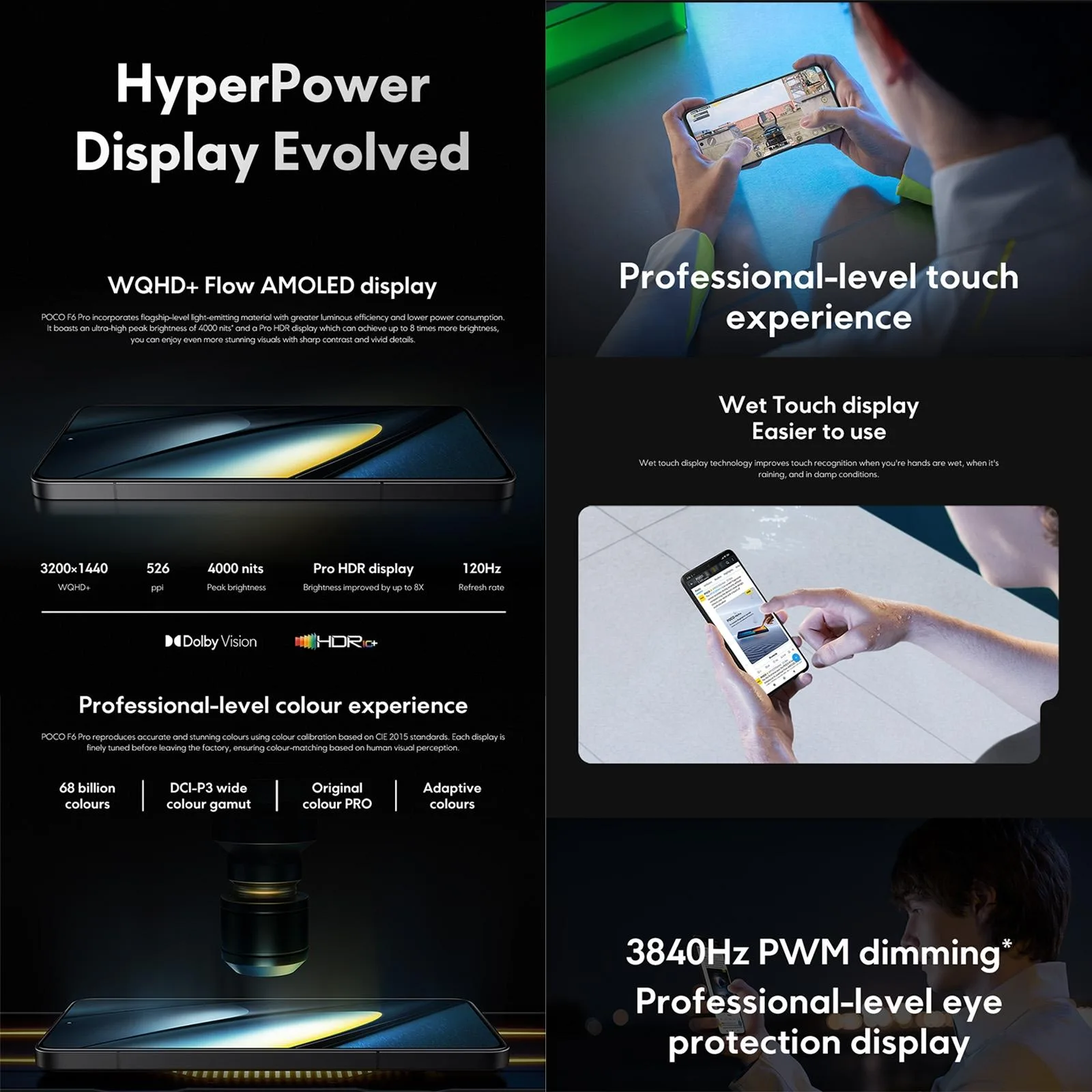 [HK Warehouse] Xiaomi POCO F6 Pro Global, 12GB+512GB, In-screen Fingerprint, 6.67 inch Xiaomi HyperOS Snapdragon 8 Gen 2 Octa Core 3.19GHz, NFC, Network: 5G (Black)