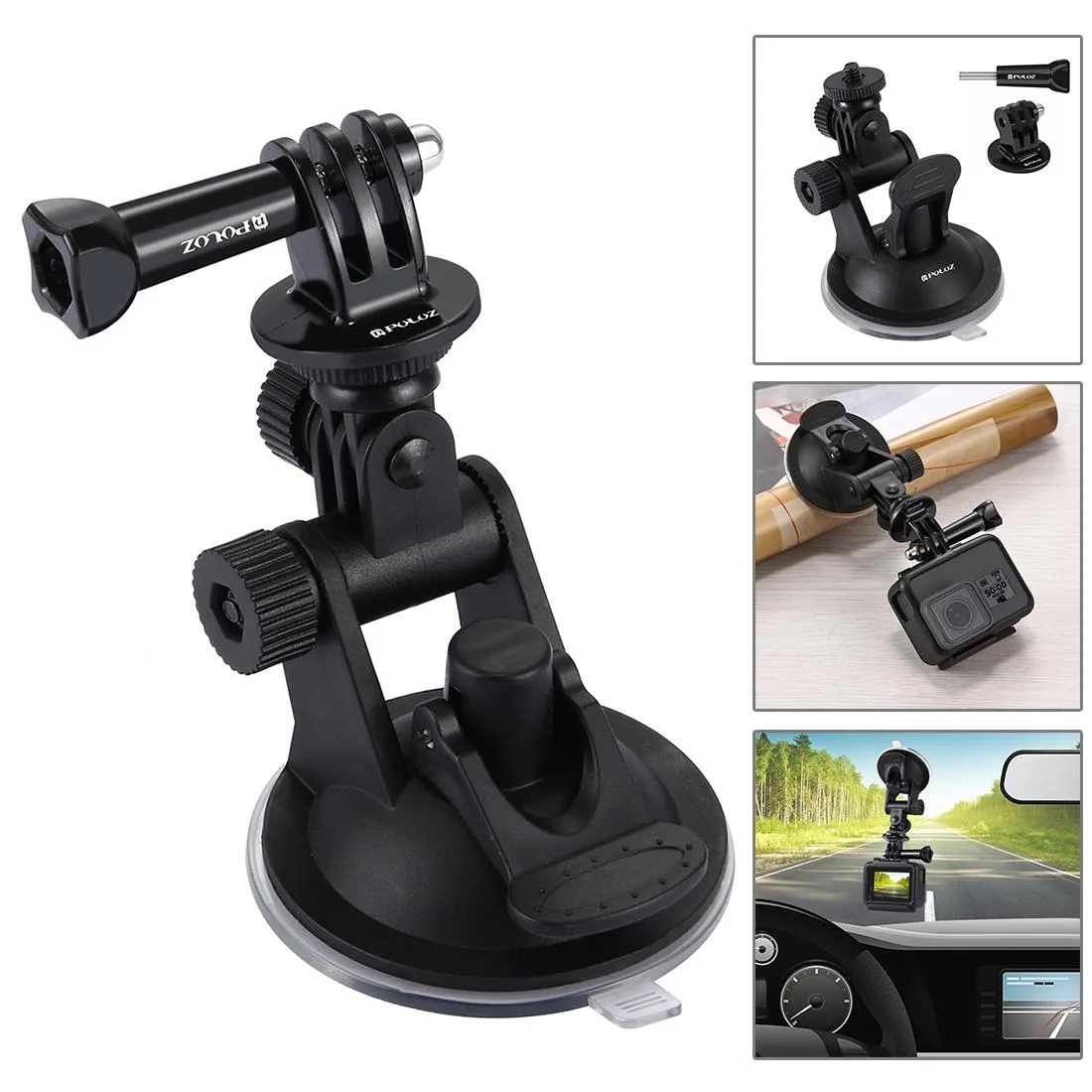 PULUZ 45 in 1 Accessories Ultimate Combo Kits with Camouflage EVA Case (Chest Strap + Suction Cup Mount + 3-Way Pivot Arms + J-Hook Buckle + Wrist Strap + Helmet Strap + Surface Mounts + Tripod Adapter + Storage Bag + Handlebar Mount + Wrench) for Go
