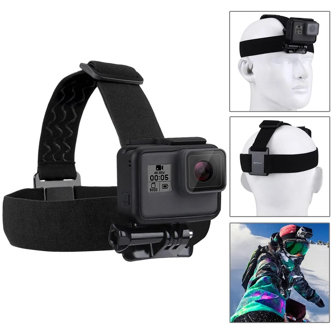 PULUZ 45 in 1 Accessories Ultimate Combo Kits with Camouflage EVA Case (Chest Strap + Suction Cup Mount + 3-Way Pivot Arms + J-Hook Buckle + Wrist Strap + Helmet Strap + Surface Mounts + Tripod Adapter + Storage Bag + Handlebar Mount + Wrench) for Go