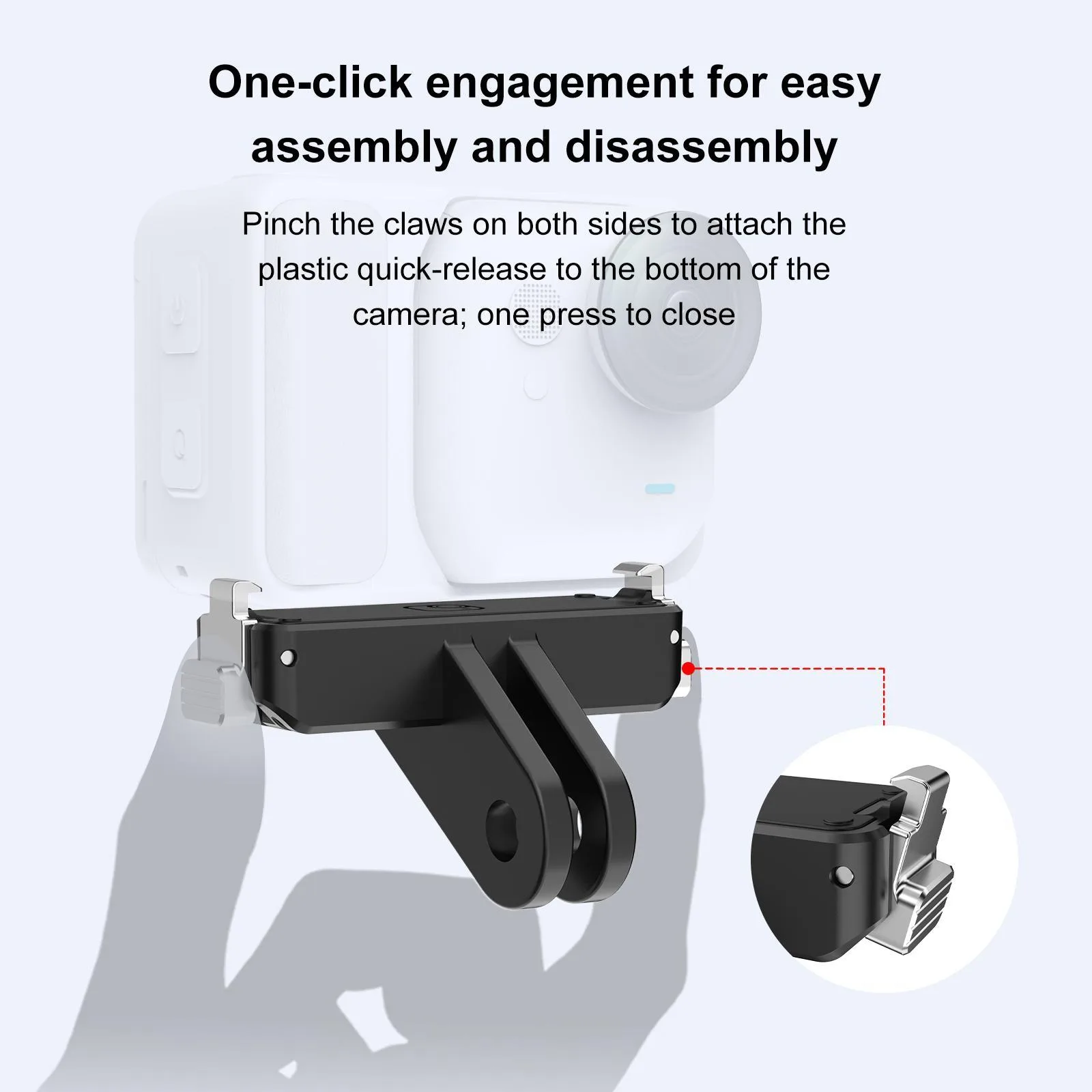 For Insta360 GO UItra PULUZ Plastic Magnetic Quick Release Base Mount (Black)