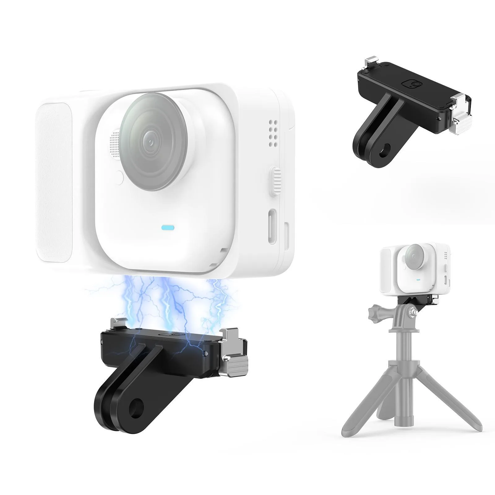 For Insta360 GO UItra PULUZ Plastic Magnetic Quick Release Base Mount (Black)