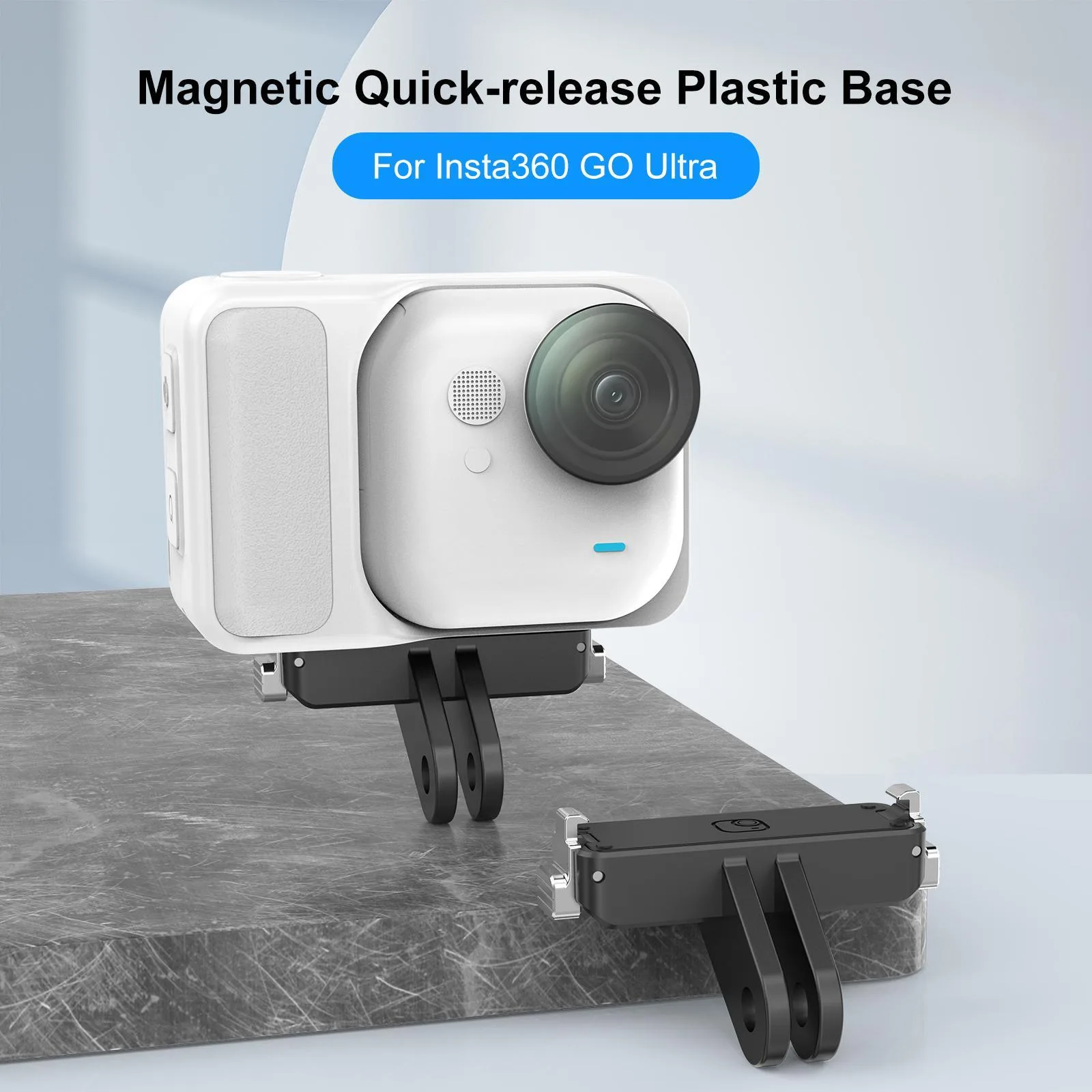For Insta360 GO UItra PULUZ Plastic Magnetic Quick Release Base Mount (Black)