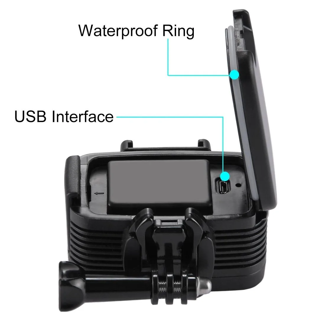 PULUZ 20 LEDs 40m Waterproof IPX8 Studio Light Video & Photo Light with Hot Shoe Base Adapter & Quick Release Buckle & Long Screw & 2 x Filter Plates for GoPro HERO10 Black / HERO9 Black / HERO8 Black / HERO7 /6 /5 /5 Session /4 Session /4 /3+ /3 /2