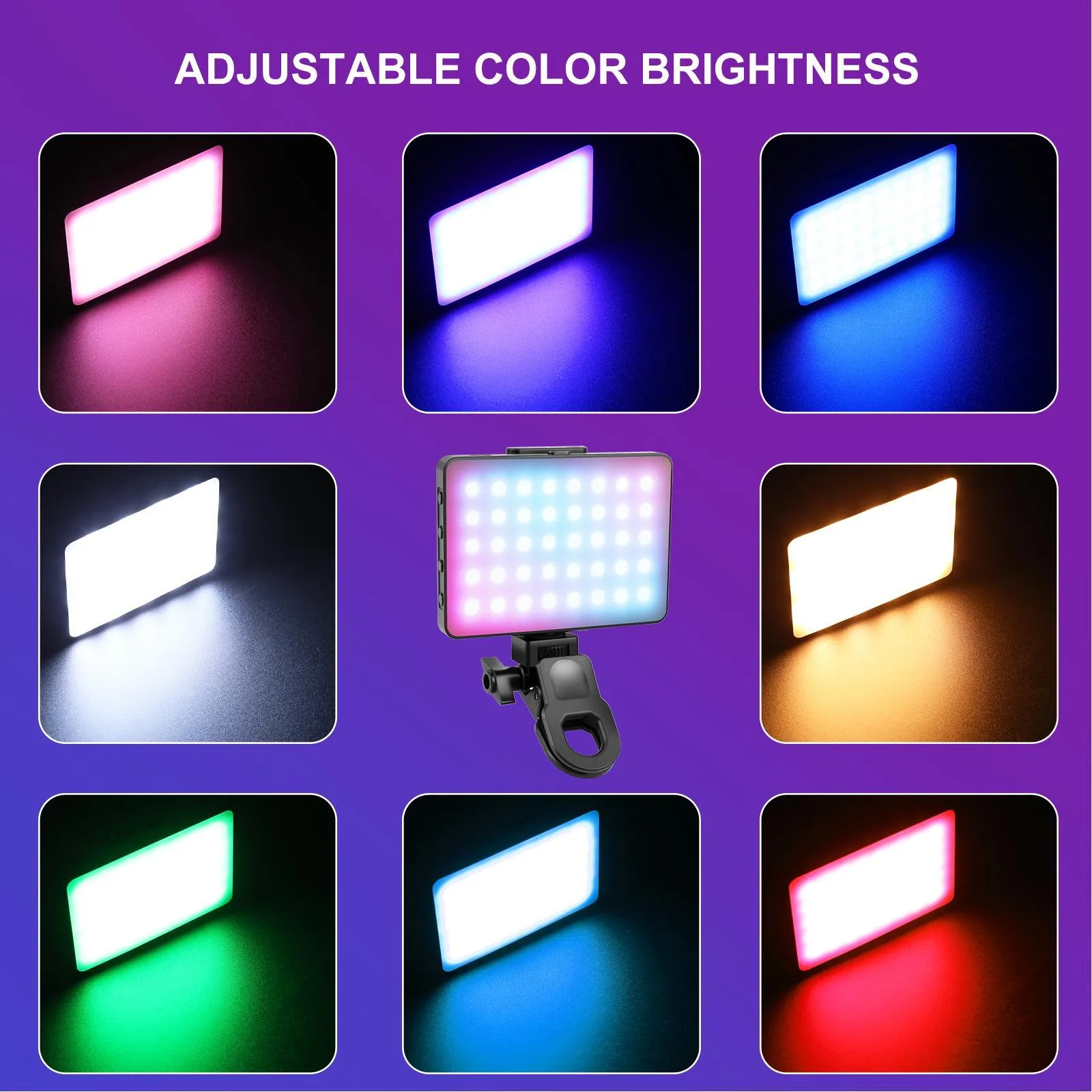 PULUZ Thin Pocket 94 LEDs RGB Full Color Beauty Fill Light Handheld Photography LED Light (Black)