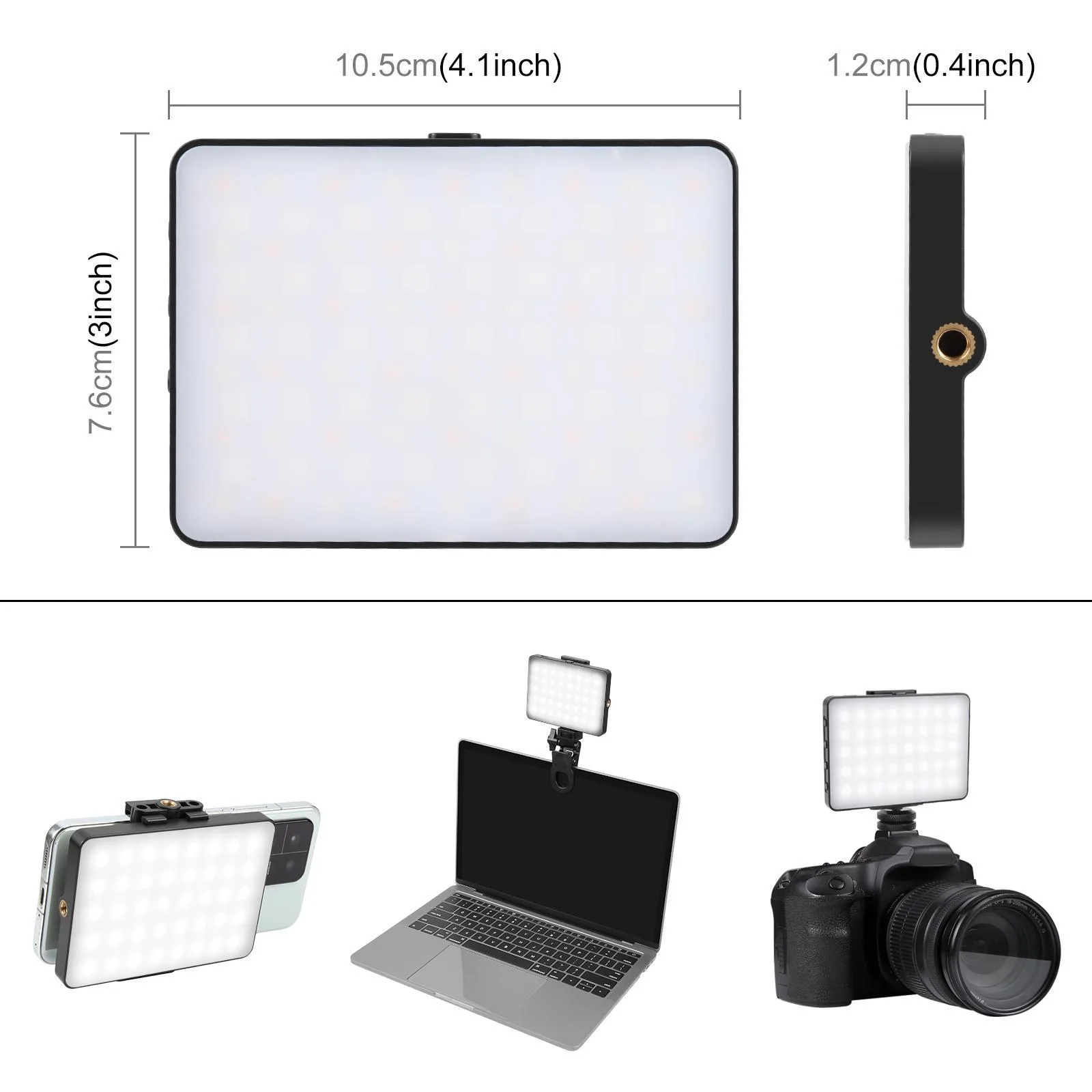 PULUZ Thin Pocket 94 LEDs RGB Full Color Beauty Fill Light Handheld Photography LED Light (Black)