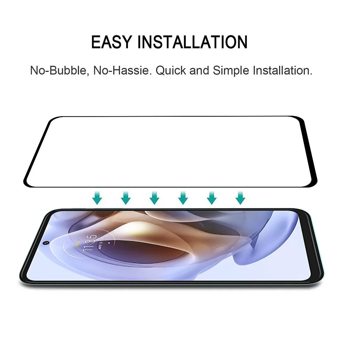 Full Glue Cover Screen Protector Tempered Glass Film For Motorola Moto G31 / Moto G53 / Moto G53 India