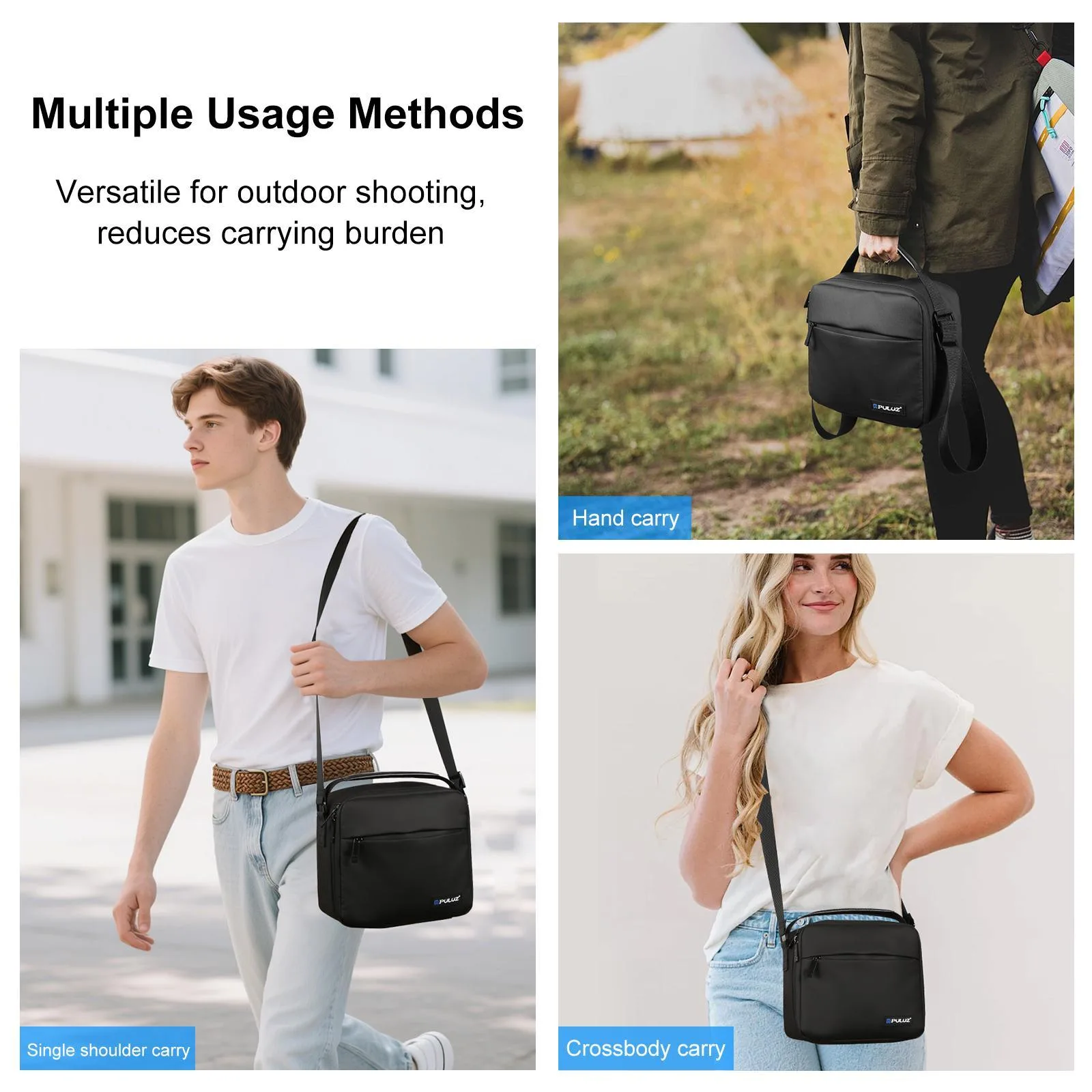 PULUZ Portable Carry Bag Single Shoulder Storage Bag for DJI Mini Series Drone / DJI Osmo Pocket Series (Black)