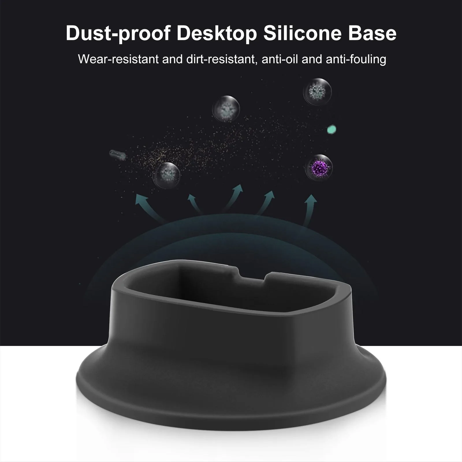 PULUZ Silicone Dock Desktop Fixed Base Bracket (Black)