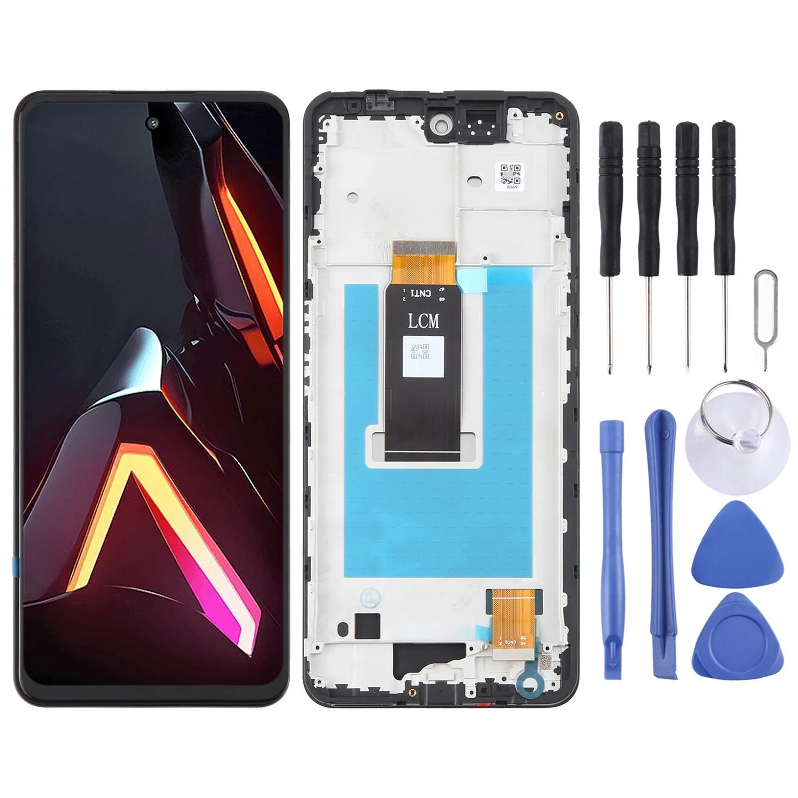 LCD Screen Digitizer Full Assembly with Frame (Black)