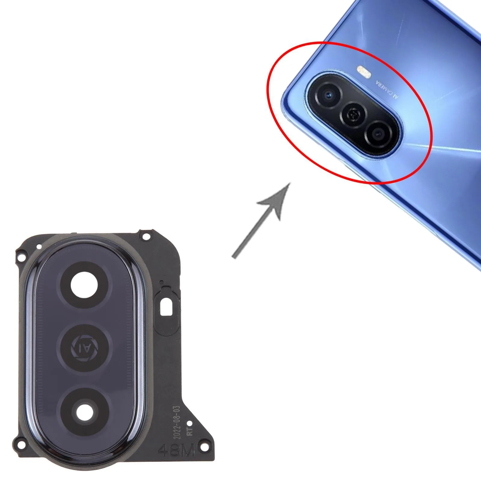 For Huawei Enjoy 50 Original Camera Lens Cover (Black)