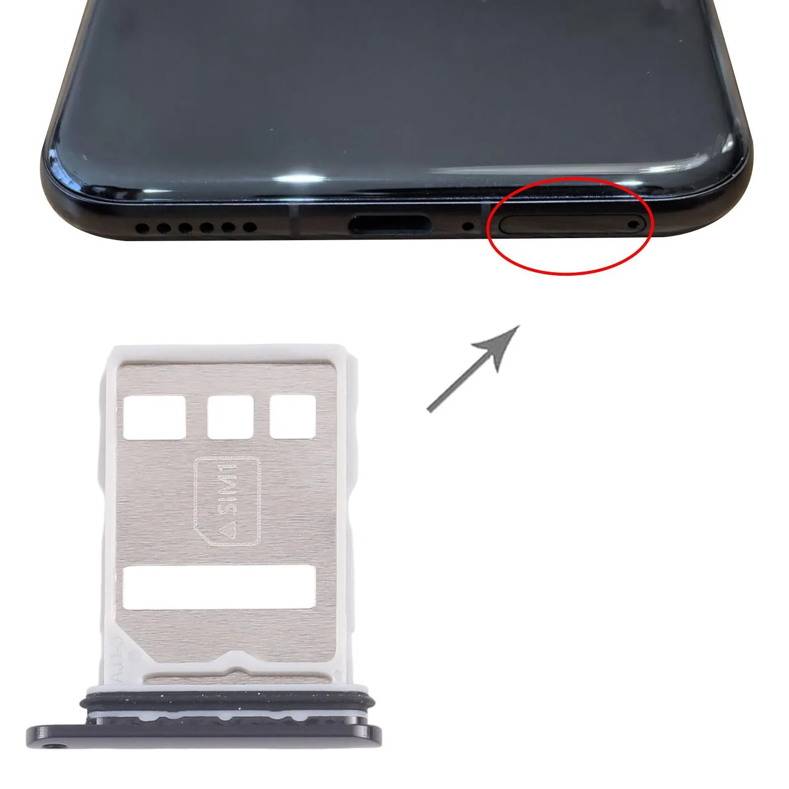 For Huawei Pura 80 Pro 10pcs Original SIM Card Tray + SIM Card Tray (Black)