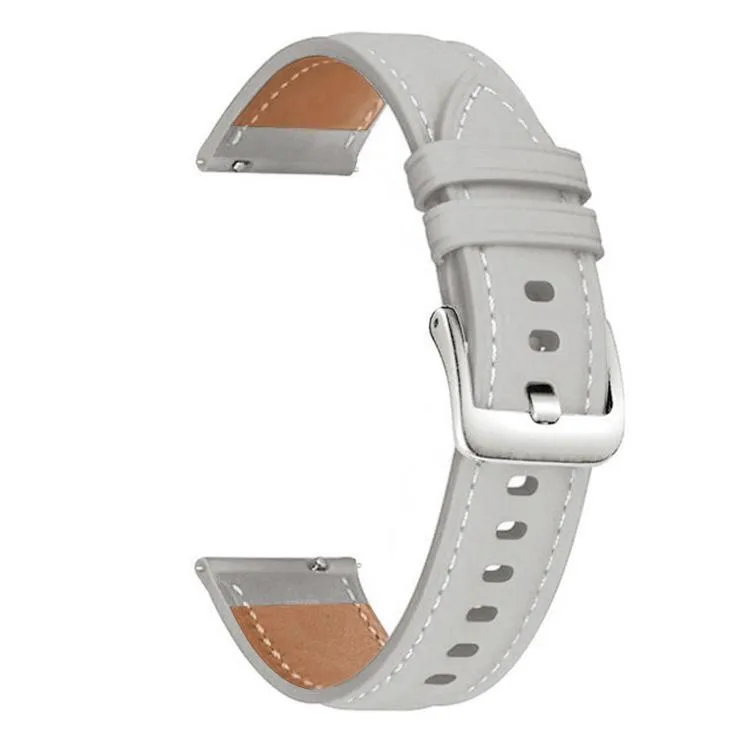 xDfind Flat Head Black Shark Fine Grain Leather Watch Band