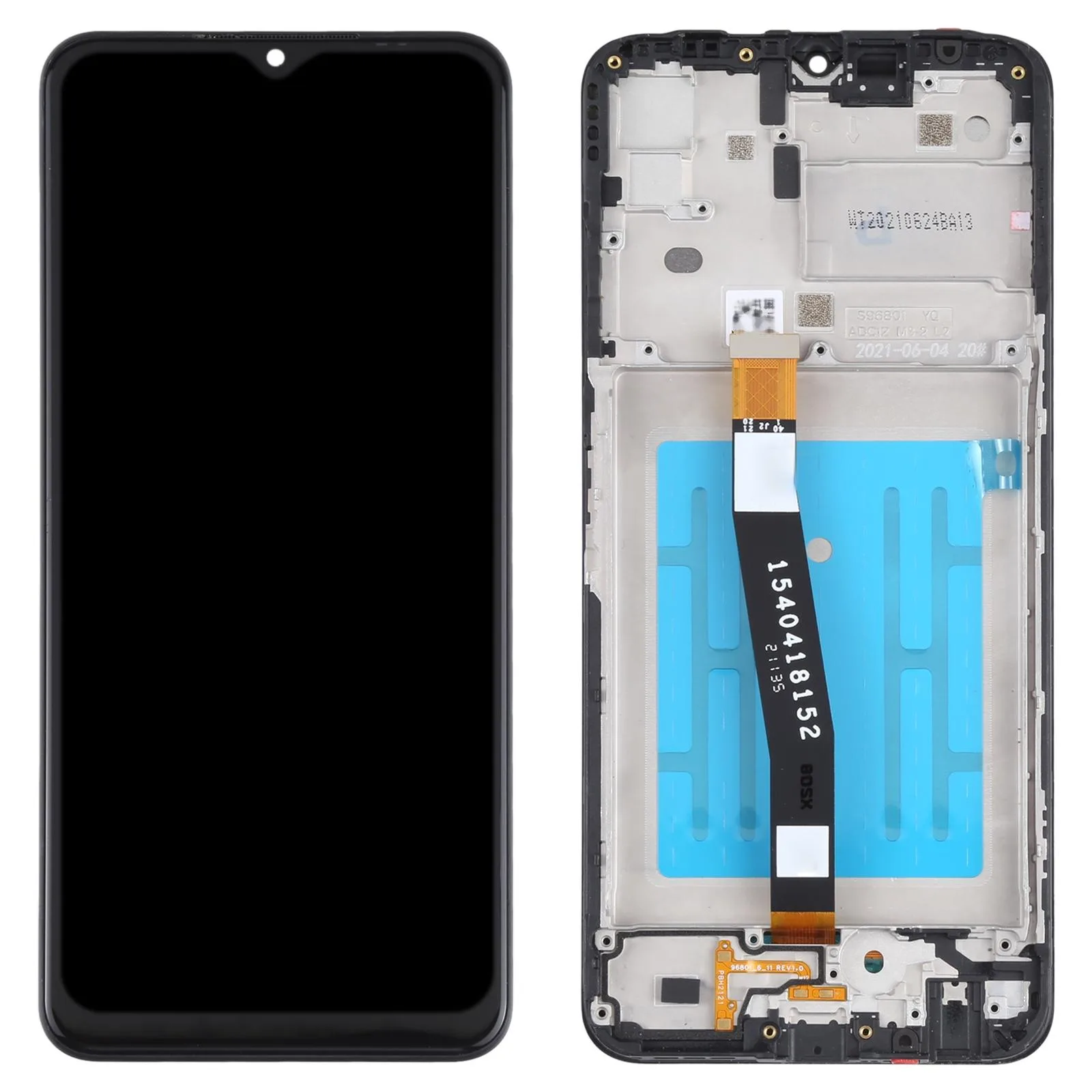 Original LCD Screen for Samsung Galaxy A22 5G SM-A226 Digitizer Full Assembly with Frame (Black)
