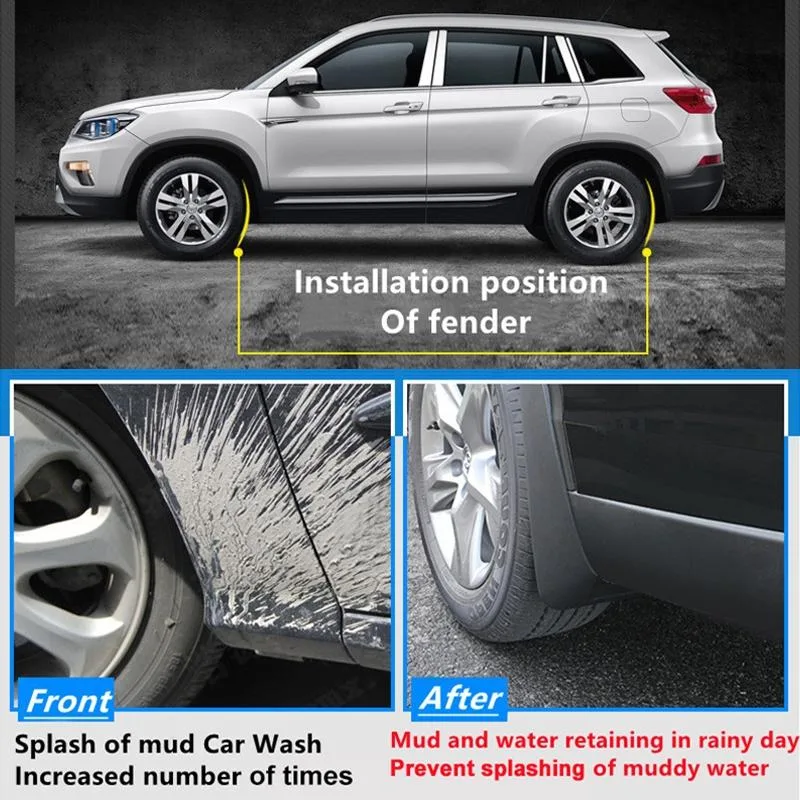 For Volkswagen Touareg 2011-2018 4pcs/Set Car Auto Soft Plastic Splash Flaps Fender Guard