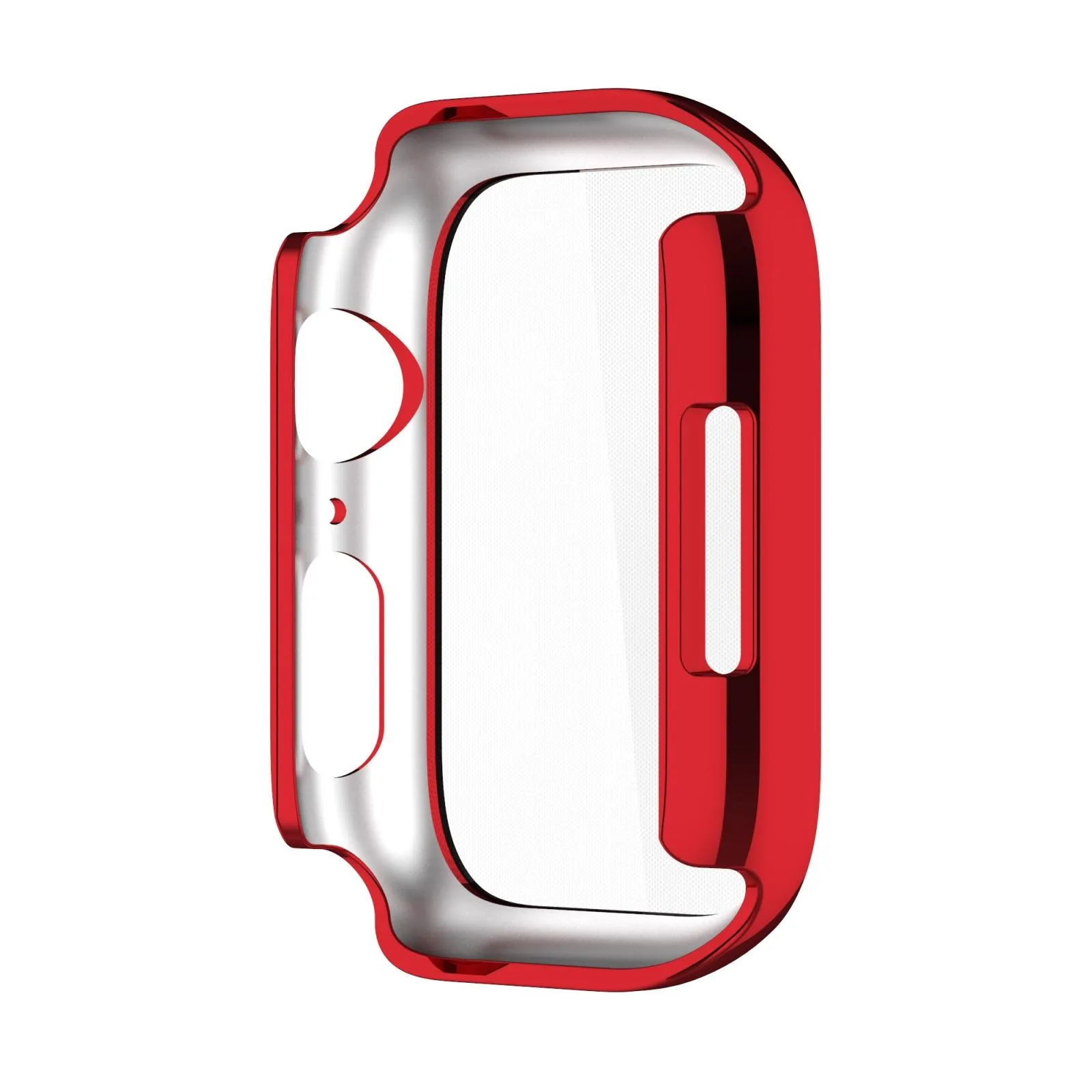 Electroplating Shockproof PC Protective Case with Tempered Glass Film For Apple Watch Series 9 / 8 / 7 45mm