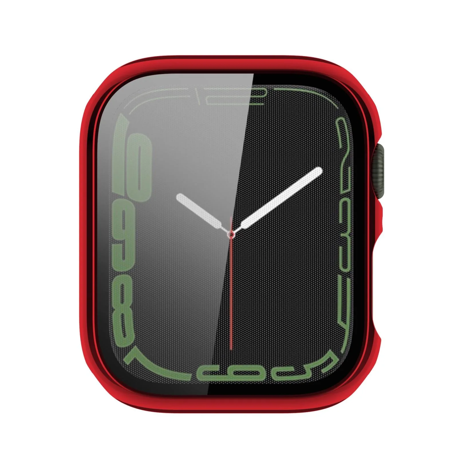 Electroplating Shockproof PC Protective Case with Tempered Glass Film For Apple Watch Series 9 / 8 / 7 45mm