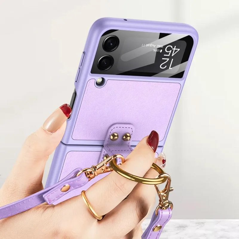 GKK Ultra-thin PC + PU Phone Case with Ring & Strap
