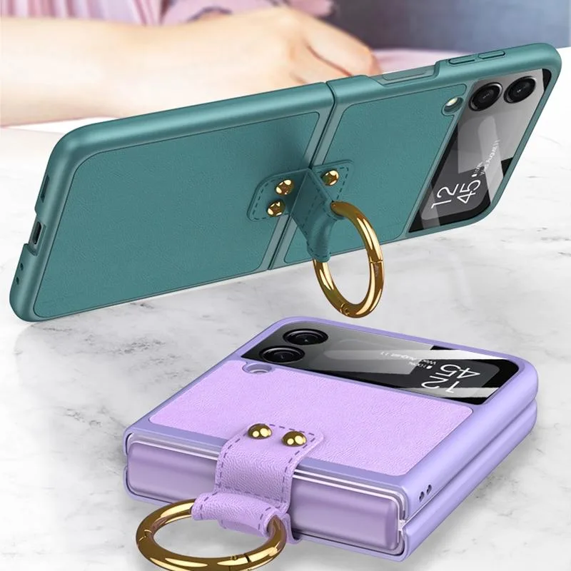 GKK Ultra-thin PC + PU Phone Case with Ring & Strap