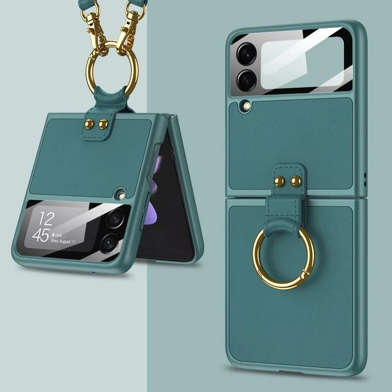 GKK Ultra-thin PC + PU Phone Case with Ring & Strap