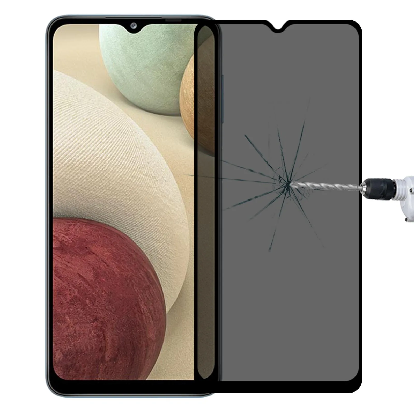 Full Cover Anti-peeping Tempered Glass Film For Samsung Galaxy A12