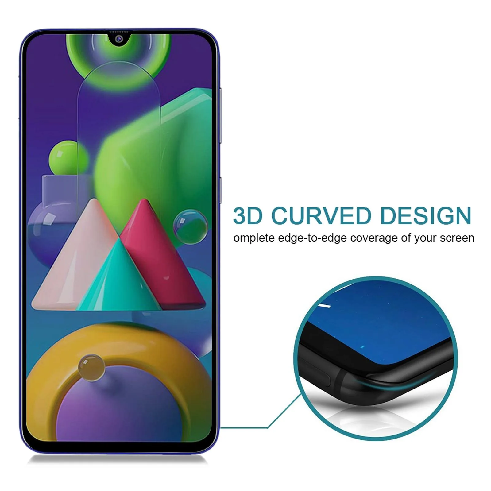Full Cover Anti-peeping Tempered Glass Film For Samsung Galaxy M21