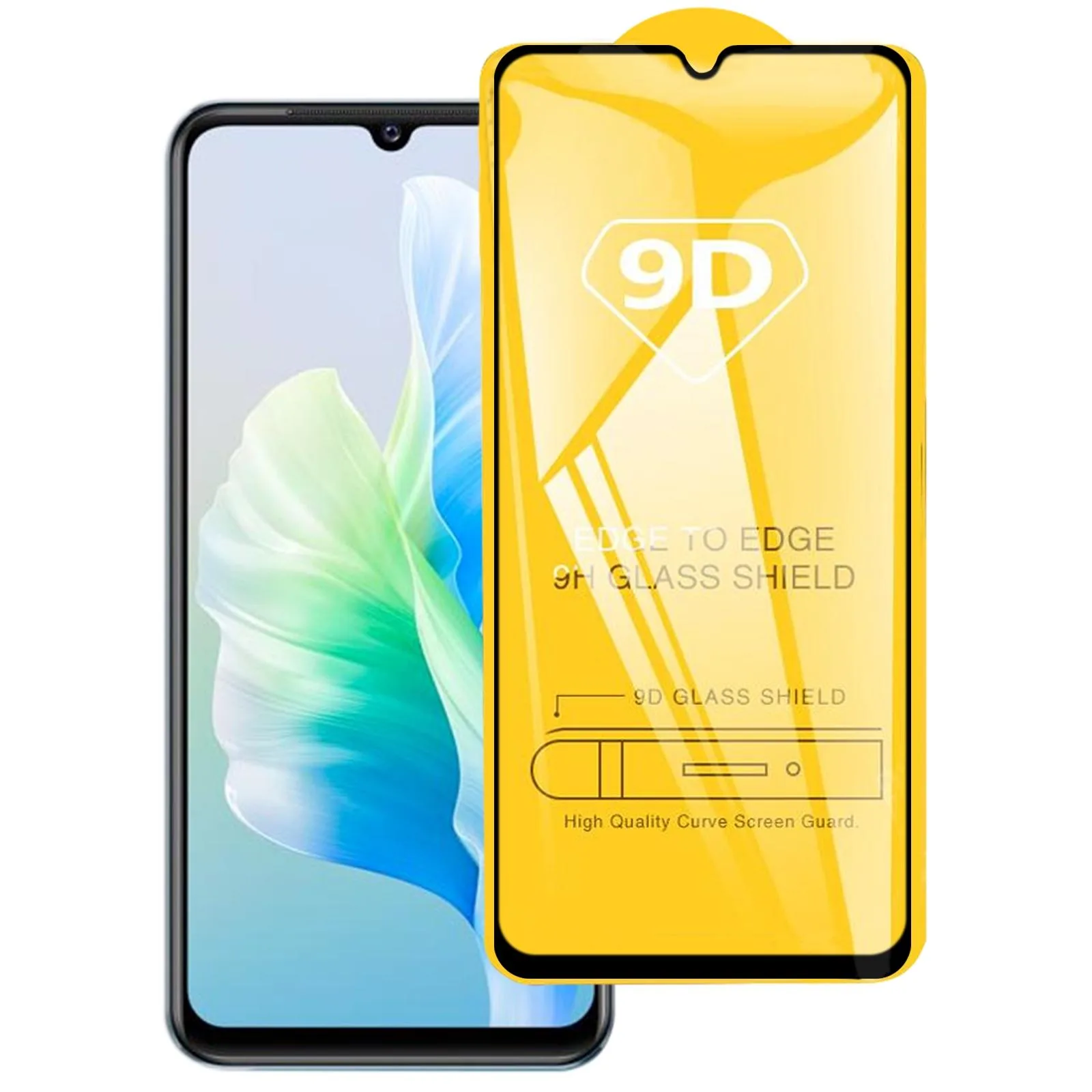 9D Full Glue Screen Tempered Glass Film For vivo V23e 4G / 5G
