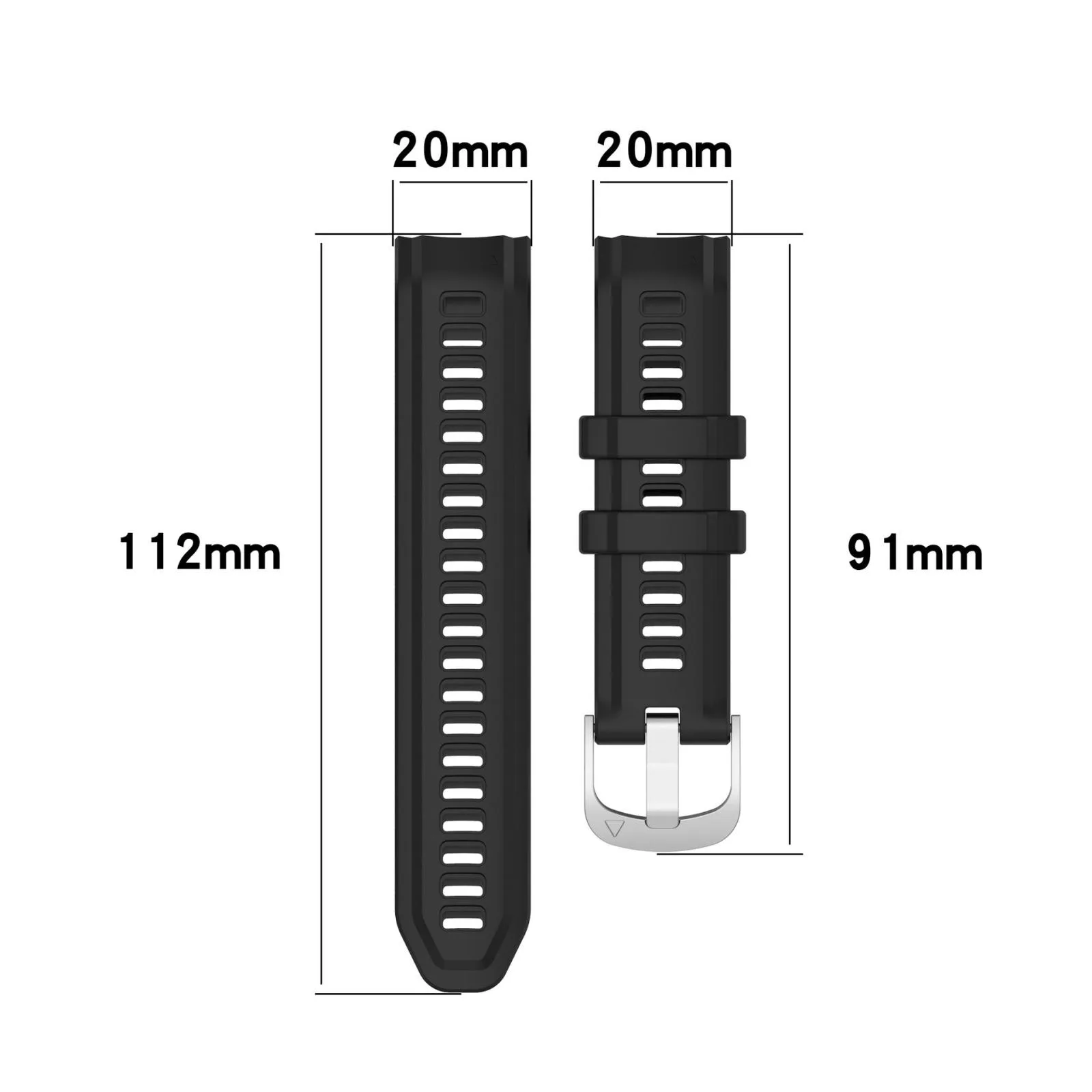 For Garmin Instinct 2S Silicone Watch Band