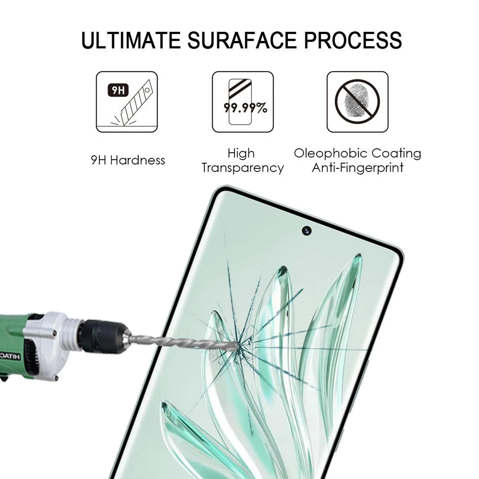 3D Curved Edge Full Screen Tempered Glass Film For Honor 70