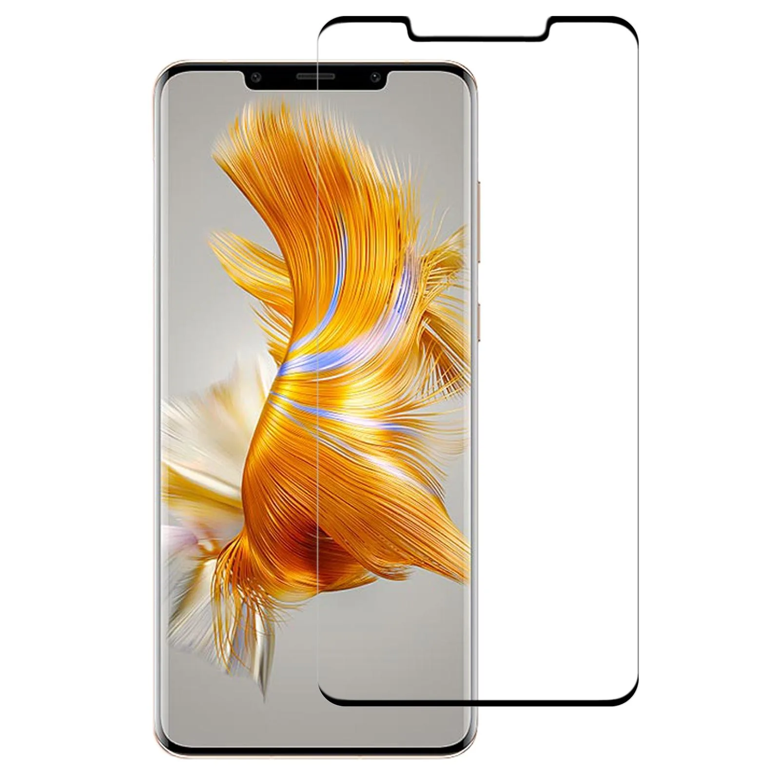 3D Curved Edge Full Screen Tempered Glass Film For Huawei Mate 50 Pro / Mate 50 RS Porsche Design