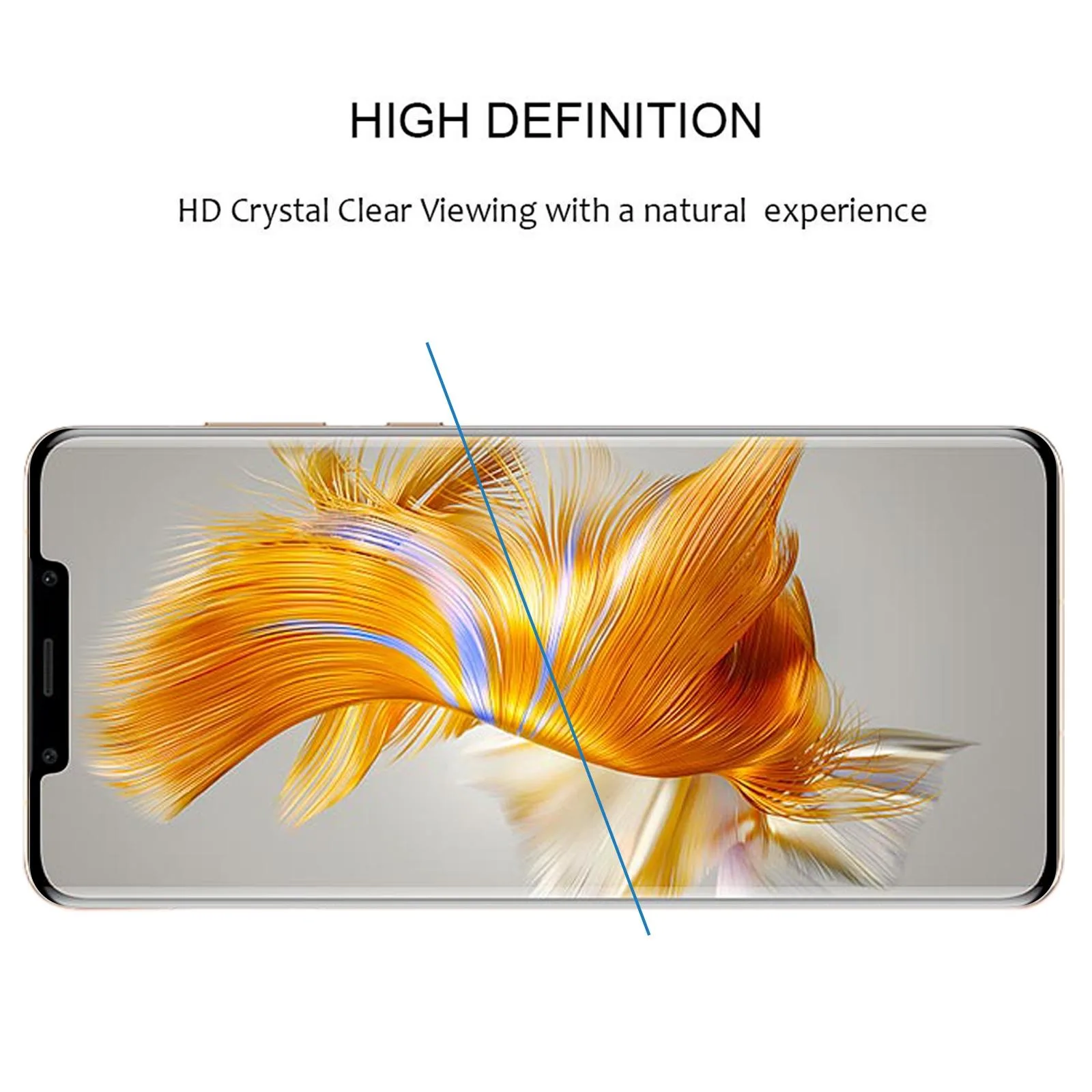 3D Curved Edge Full Screen Tempered Glass Film For Huawei Mate 50 Pro / Mate 50 RS Porsche Design