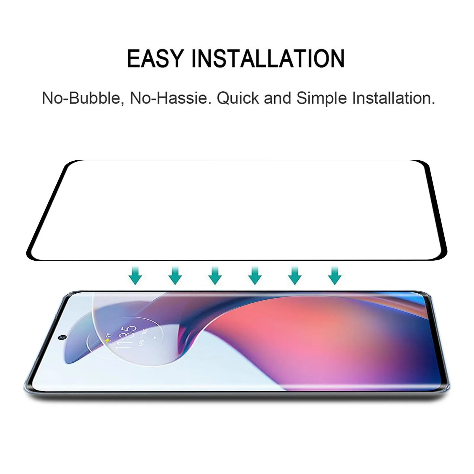 3D Curved Edge Full Screen Tempered Glass Film For Motorola Moto S30 Pro / Edge 30 Fusion