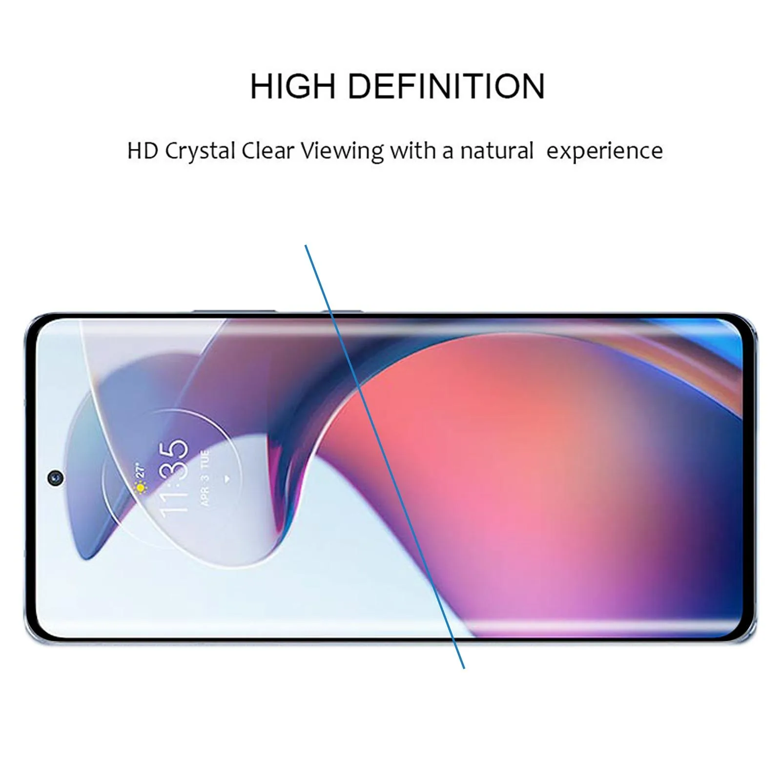 3D Curved Edge Full Screen Tempered Glass Film For Motorola Moto S30 Pro / Edge 30 Fusion