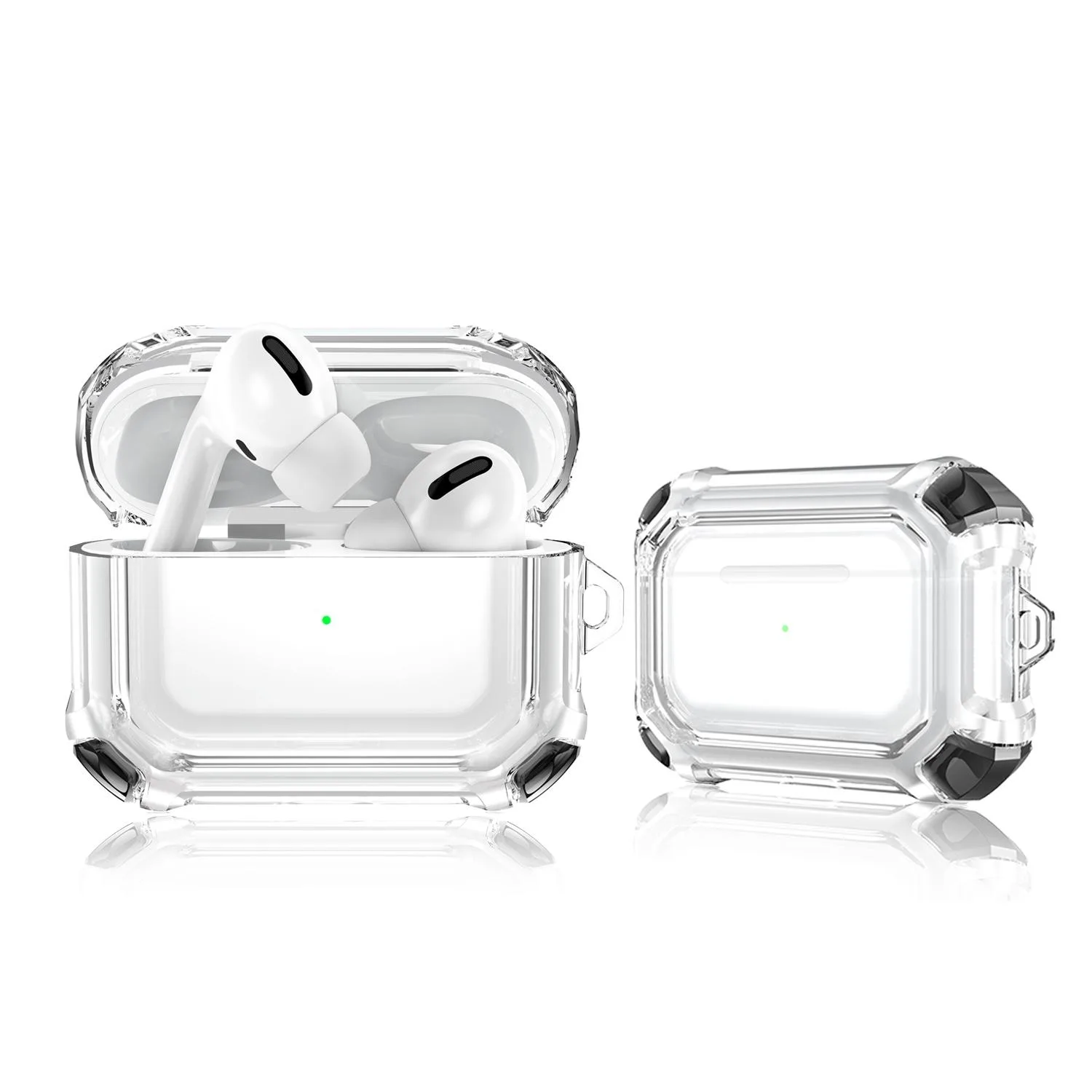 For AirPods Pro 2 Dual-color PC Shockproof Earphone Case with Hook