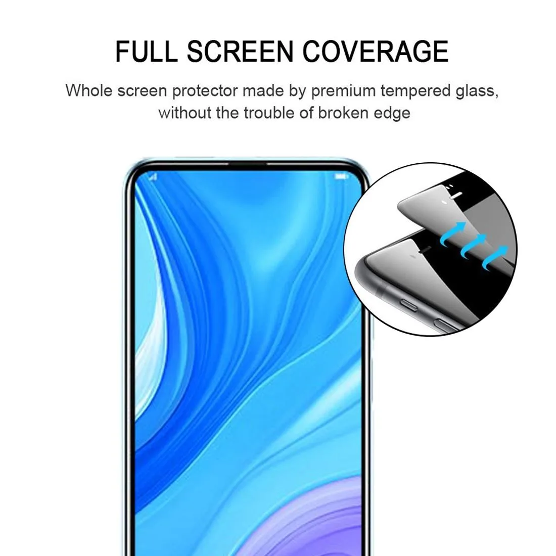 For Huawei P Smart Pro 2019 9H Surface Hardness 2.5D Full Screen Curved Tempered Glass Film