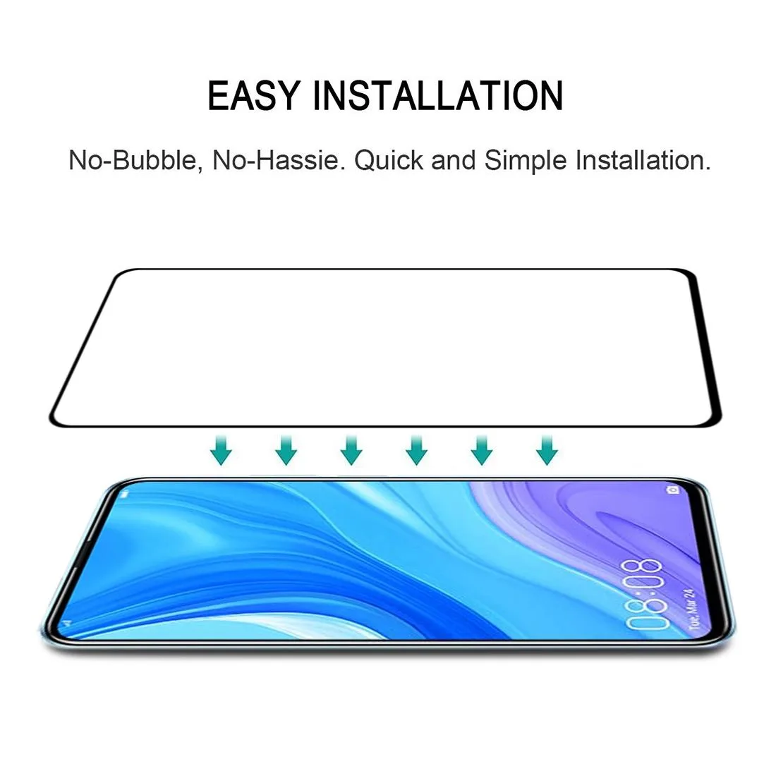 For Huawei P Smart Pro 2019 9H Surface Hardness 2.5D Full Screen Curved Tempered Glass Film
